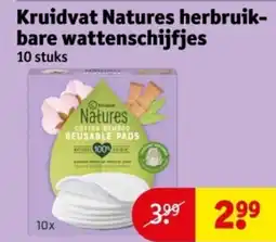 Kruidvat Kruidvat Natures herbruik bare wattenschijfjes aanbieding