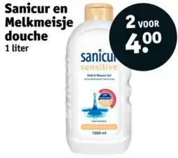 Kruidvat Sanicur en Melkmeisje douche aanbieding