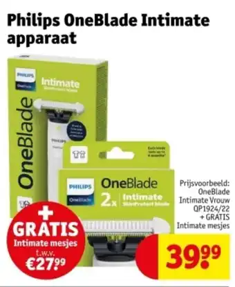 Kruidvat Philips OneBlade Intimate apparaat aanbieding