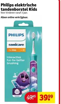Kruidvat Philips elektrische tandenborstel Kids aanbieding