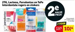 Kruidvat 2TH, Lactona, Parodontax en TePe interdentale ragers en stokers aanbieding