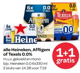 Spar alle Heineken, Affligem of Texels 0.0% aanbieding