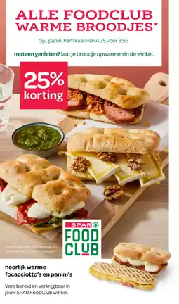Spar Alle foodclub warme broodjes aanbieding