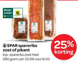 Spar SPAR spareribs zoet of pikant aanbieding