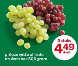 Spar pitloze witte of rode druiven aanbieding