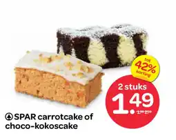 Spar SPAR carrotcake of choco kokoscake aanbieding