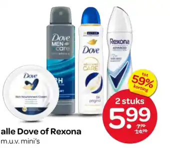 Spar alle Dove of Rexona aanbieding