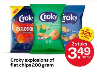 Spar Croky explosions of flat chips aanbieding