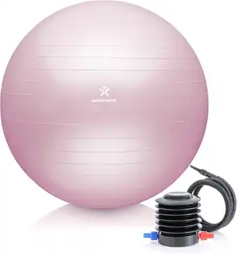 Amazon BODYMATE Swiss Ball - Gymnastiekbal met gratis e-book incl. Pomp - Fitness Yoga Core aanbieding