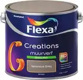 Praxis Flexa muurverf Creations extra mat 3026 spacious grey 2,5L aanbieding