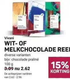 Ekoplaza WIT-OF MELKCHOCOLADE REEP aanbieding