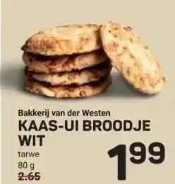 Ekoplaza Bakkerij van der Westen KAAS-UI BROODJE WIT aanbieding