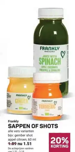 Ekoplaza SAPPEN OF SHOTS aanbieding