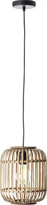 Praxis Brilliant hanglamp Woodrow rotan ⌀21cm E27 aanbieding