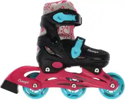 Bol.com Champz Beginners Skeelers - Verstelbare Inline Skates voor Kinderen - Roze - Maat 26-29 - Hardboot aanbieding