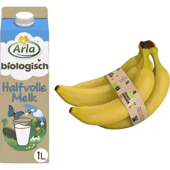 Albert Heijn Arla Bio melk & AH Bio bananen pakket aanbieding