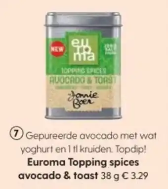 Albert Heijn Euroma Topping spices avocado & toast aanbieding
