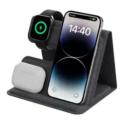 ANWB Imoshion 3-in-1 Vouwbare Draadloze Oplader Grijs aanbieding