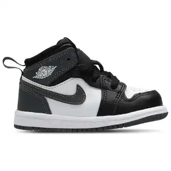Foot Locker Jordan Aj1 Mid Unisex Schoenen - Zwart - Maat: 22 - Leer - Foot Locker aanbieding