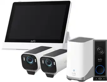 Coolblue EufyCam S3 Pro Duo Pack + HomeBase 3 + Doorbell E340 + Smart Display E10 aanbieding