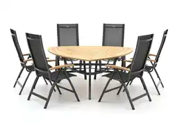 Kees Smit Hartman Troy/Triangular 170cm dining tuinset 7-delig aanbieding