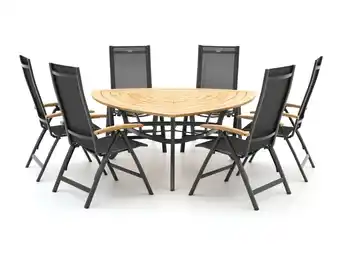 Kees Smit Hartman Troy/Triangular 170cm dining tuinset 7-delig aanbieding