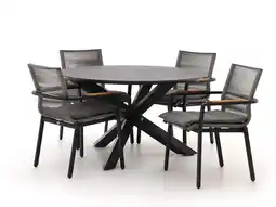 Kees Smit Bellagio Marudo/Lodola ø 130cm dining tuinset 5-delig stapelbaar aanbieding