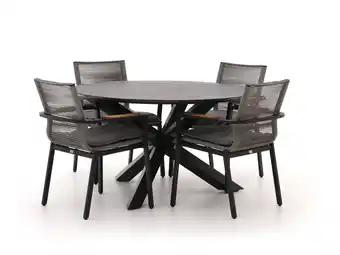 Kees Smit Bellagio Marudo/Lodola ø 130cm dining tuinset 5-delig stapelbaar aanbieding