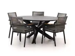 Kees Smit Bellagio Marudo/Lodola ø 150cm dining tuinset 6-delig stapelbaar aanbieding