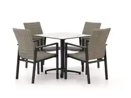 Kees Smit Manifesto Villongo/Canzo 80cm dining tuinset 5-delig stapelbaar inklapbaar aanbieding