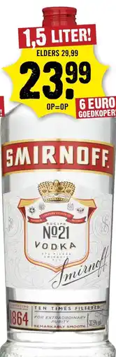 Dirck 3 Smirnoff no 21 vodka aanbieding