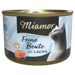 Zooplus Miamor Fijne Prooi Kattenvoer 12 x 185 g - Zalm aanbieding