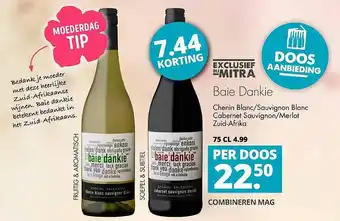 Mitra Baie dankie chenin blanc/sauvignon blanc cabernet sauvignon/merlot zuid-afrika aanbieding