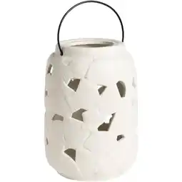 Leen Bakker Lantaarn Schelp - off- white - 23xØ17 cm - Leen Bakker aanbieding