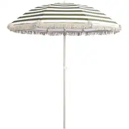 Leen Bakker Parasol Oliva tilt - gestreept - Ø200 cm - Leen Bakker aanbieding