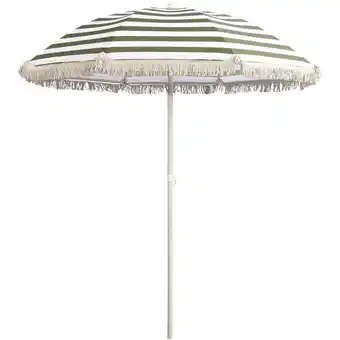 Leen Bakker Parasol Oliva tilt - gestreept - Ø200 cm - Leen Bakker aanbieding