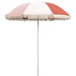Leen Bakker Parasol Oliva tilt - zand/terracotta - Ø200 cm - Leen Bakker aanbieding