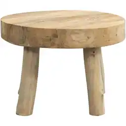 Leen Bakker Salontafel Tjeu - naturel - 43xØ60 cm - Leen Bakker aanbieding