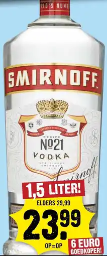 Dirck 3 Smirnoff no 21 vodka aanbieding