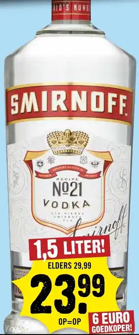 Dirck 3 Smirnoff no 21 vodka aanbieding