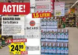 Dirck 3 Bacardi rum carta blanca aanbieding