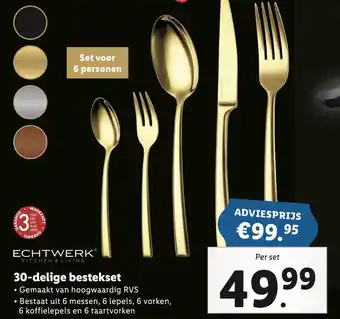 Lidl 30-delige bestekset aanbieding