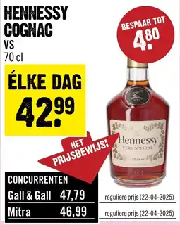 Dirck 3 Hennessy cognac vs aanbieding