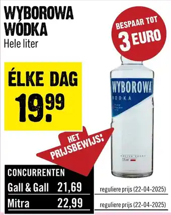 Dirck 3 Wyborowa wódka aanbieding