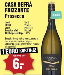 Dirck 3 Casa defra frizzante prosecco aanbieding
