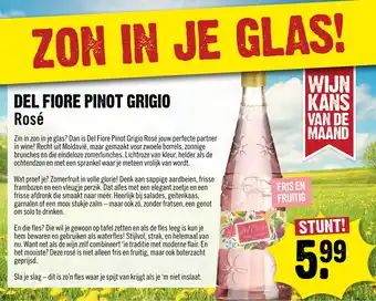 Dirck 3 Del fiore pinot grigio rosé aanbieding