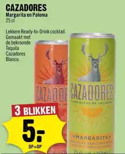 Dirck 3 Cazadores margarita en paloma aanbieding