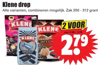 Dirk Klene drop 200-312 gram aanbieding