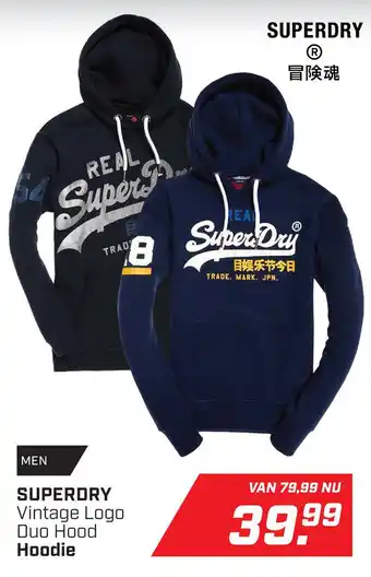 Daka Sport Superdry vintage logo duo hood hoodie aanbieding