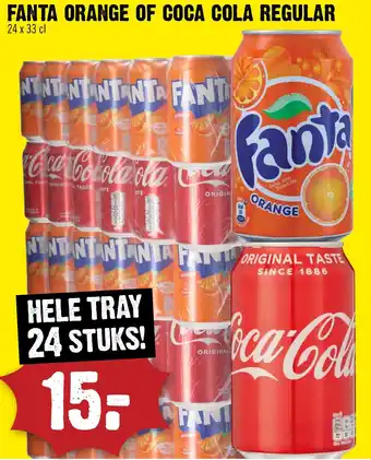 Dirck 3 Fanta orange of Coca Cola regular aanbieding